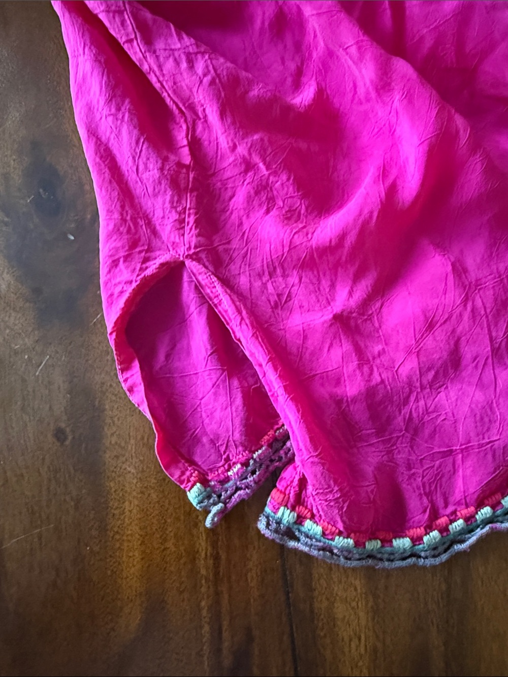 Johnny Was Gia Fuchsia Embroidered Floral 3/4 Sleeve Blouse Size XL - Picture 10 of 12